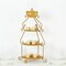 Gold 32" Round 3 Tier Metal Cupcake Stand with Crown Top Party Wedding Home